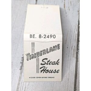 Vintage Matchbook Cover Timberlane Steakhouse‎ Oak Lawn, IL